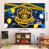 LXlucktim Police Birthday Party Supplies, 159 Pcs Police Cars Party Decorations for Girl Boy Baby - Backdrop, Cake, and Cupcake Toppers, Balloons, Cupcakes Wrappers, Hanging Swirls