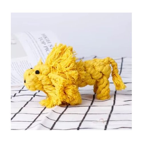 Generic Lion Dog Toy Cotton&Puppy Rope Toys Teething,Dog Toys Without Squeakers Chew Proof Dog Toy Indestructable Dog Chew Toys for Aggressive Chewers Small,Medium Breed Lion Teething Toy (Lion)