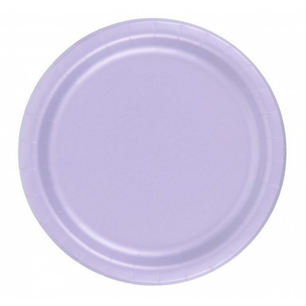 Party Favors Plus 240 Lavender Lilac (10 Pks of 24) 7 Inch Wax Coated Plain Solid Color Dessert Cake Paper Plates