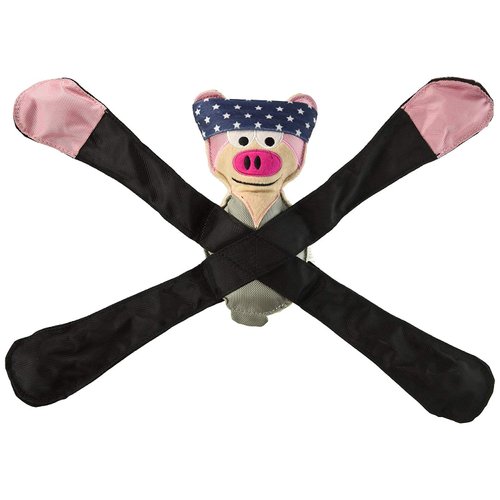 Doggles TYPEPI02 Pentapulls Pink Pig Dog Toy, 11"