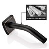 Angled Shower Arm with Flange, 6-Inch Stainless Steel Replacement Extension Tube for Top Shower Head, Wall Mounted, Oil Rubbed Bronze