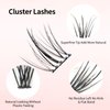 MSQ False Eyelashes Multipack Faux 3D Mink Lashes Natural Look Includes 6 Assorted Lengths Wisps 380pcs Lash Clusters Reusable Strip Lashes, Contact Lens Friendly, Easy to Apply