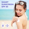 NOVA DERM INSTITUTE Smart Sunscreen SPF 50 Sheer Sunscreen for face Zinc oxide Daily UV Facial Sunscreen Face Moisturizer with SPF Broad Spectrum Sunblock Anti-aging Skin Care for Healthy Glow