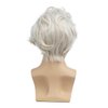 Beweig Mens Grey Wigs Short Bob Wave Silver Gray Wig Halloween Cosplay Wig Anime Costume Party Wig for Old Men