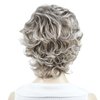 Aimole Synthetic Wigs Women's Curly Ends Short Fiber Wig With Layered Bangs(48T Light Gray with Dark Root)