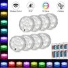 KINHON [8-Pack] Submersible Led Lights with Remotes,Kinhon Waterproof Submersible Lights Battery Operated,Underwater Pond Lights RGB Multi-Color Pool Lights for Founttain,Pond,Garden,Wedding,Shower