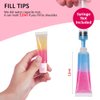 AMORIX 6PCS 10ml Lip Gloss Tubes Clear Empty Lip Balm Containers with Clear Cap Refillable Soft Cosmetic Squeeze Tubes for Lip Gloss Base Glitter Pigment Powder
