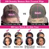 Ysxbui 13x6 Lace Front Wigs Human Hair 180 Density HD Transparent Straight Lace Front Human Hair Wigs for Women Straight Lace Front Wigs Pre Plucked with Baby Hair Natural Color (24 Inch)