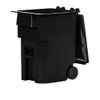 Mini Black Trash Can with Lid & Wheels for Wrestling Action Figures