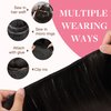 GOO GOO Sew in Hair Extensions Real Human Hair, Weft Hair Extensions Human Hair, 2A Light Brown 20 Inch-105g, Weft Bundles Straight Silky Remy Hair