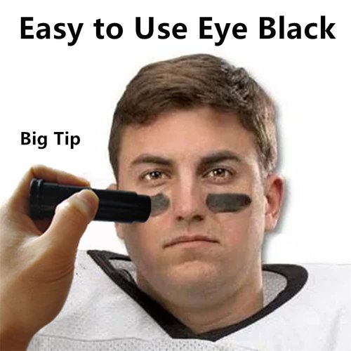 Go Ho 6 PCS Eye Black,Eye Black Stick for Sports,Easy to Color Black Face Paint Eye Black Football/Baseball/Softball,Football Stick Sports Eye Black Stick,Black Eye Makeup