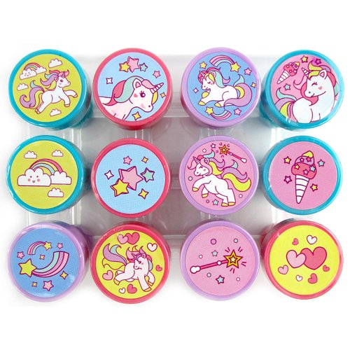 TINYMILLS 12 Pcs Unicorn Stamp Kit for Kids