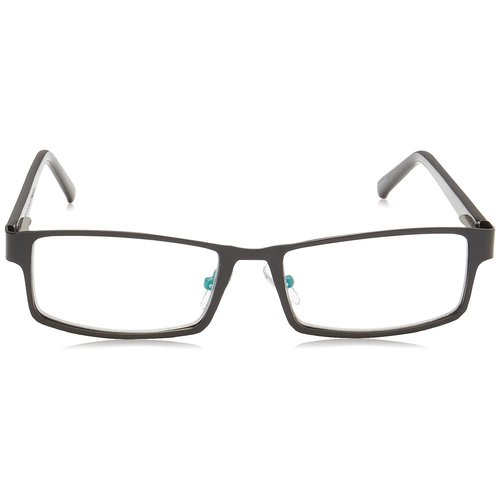 Foster Grant Men's Sawyer Multifocus Rectangular Reading Glasses, Black/Transparent, 54 mm + 1.5