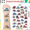 Yoyuspy Semi Truck Temporary Tattoos - 200+ Semi Truck Car Birthday Decorations Truck Car Fake Tattoo Temporary Stickers Gifts for Kids Semi Truck Theme Party Favors Supplies for Kids Prizes Reward