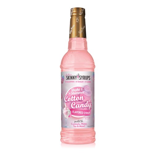 Jordan's Skinny Mixes Sugar Free Syrup, Cotton Candy Flavor, Fruit Flavored Water Enhancer, Drink Mix for Ice Tea, Lemonade & More, Zero Calorie Flavoring, Keto Friendly, 25.4 Fl Oz, 1 Pack