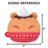 TeeTurtle 6" Reversible Holiday Hot Cocoa Bear Plushie - Soft Cute Kawaii Stuffed Animal