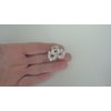 Generic Small infinity bow pearl crystal silver metal hair claw clip bridal clip