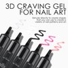 KYDA 2PCS 3D Sculpting Gel Nail Glue,Clear Nail Sculpting Gel for Nail Art,3D Gel Nail Art for Drawing Sculpture Molding and Decoration