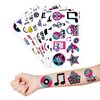 (96PCS) Music Note Notes Musical Motivational Temporary Tattoos Birthday Themed Party Supplies Decorations Favors Cute Instrument Stickers Tattoo Gifts for Kids Girls Boys Decor Class Reward Christmas