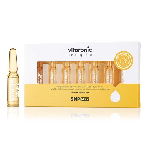 [K Beauty Snp] Vitaronic SOS Ampoule | 1 Week Facial Supply Nourishing and Moisturizing for All Skin Types | Korean Skin Care Face Moisturizer | Vitamin Facial Moisturizer | 7 Vials - 1.5ml per Vial