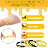 48 Pieces Cute Bee Keychain Bee Rubber Bracelets Bee Birthday Party Favors Honey Bee Silicone Wristband Bee Party Decorations for Birthday Supplies