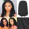 Xtrend 12 Inch 2 Packs Spring Twist Hair For Butterfly Faux Locks And Invisible Locs Short Crochet Braids Hair Synthetic Spring Curl Hair Extension For Women (1B#)