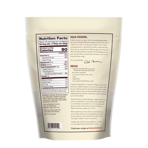 Bob's Red Mill Gluten Free Homemade Wonderful Bread Mix, 16 Oz