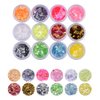 YesLady Nail Art Glitter Mylar Slices Irregular Sequins Glass Pieces Foil flakes Decoration 12 Colors