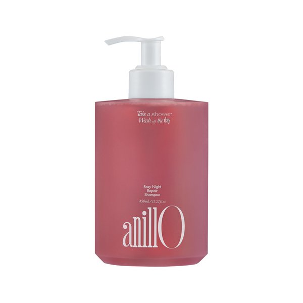 ANILLO Rosy Night Repair Shampoo – Anti-Dandruff & Damage Repair with Damask Rose Water & Ceramide – Color Safe, Silicone & Sulfate Free (15.22 fl. Oz)