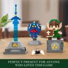 Finger Rock Link Building Set, Game Action Figure Building Kit, 4 in 1 BOTW Holding Master Sword and Hylian Shield Guardian Toys Gifts for Adults Kids 12+ (1200 PCS)