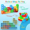 iuuoi 70Pcs Tetra Tower Game for Kids & Adults, Tetris Board Game for Kids 4-8 8-12, Team Building Blocks Toy, Stack Attack Family Party Game, Toys, Gift