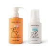 Dabble & Dollop Tangerine + Vanilla Body Wash & Shampoo - 3 in 1 Natural Bubble Bath for Kids, USA-Made, Paraben & Sulfate Free, Vegan, Gluten-Free, Tear-Free (Pack of 2)