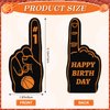 Foilswirl 24 Pack Foam Finger Cheerleading Foam Hand Sports Themed Party Favors for Celebration Events School Birthday Sporting Party Decoration (Basketball)