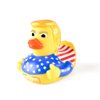 Nuwani 4" Mr President Donald Trump Rubber Duck 2024 Electoion with USA Flag MAGA Squeak Bath Toys Stars and Stripes American Patriotic Rubber Duckies Decoration Baby Adults, Yellow