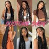 RuiYok 4 Pcs Natural Black Brazilian Wool Hair for Braiding Hair Acrylic Yarn Crochet Box Braids Senegalese Twist Jumbo Braids Faux Locs Crochet Hair for Women Synthetic Braiding Hair Extensions(#1B)