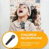 NUOBESTY Pretend Microphone for Kids Fake Microphone Prop Plastic Microphone Toy for Karaoke Music Birthday Party Favors Black