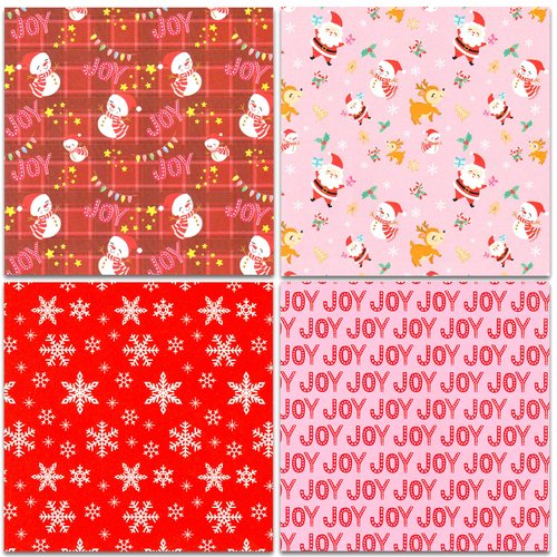 BLEDS Scrapbook Paper, 24 Sheets Christmas Scrapbooking Paper Pad 6x6 inch, One Single-Side Scrapbooking Paper Supplies For Xmas Festival Craft Junk Journal Card-Making Decorative Background