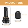 zDwfDc 20PCS TR413 Tubeless Valve Stem Rubber Snap Valve Stem Black Standard Length Replacement Tire Valve Stem for Tubeless Rim Holes for Automotive Tires for Standard Vehicle Tires DD008-413