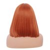Rugelyss Copper Red Auburn Bob Wigs for Women, 14 Inches Ginger Wig with Middle Part Synthetic Hair Wig for Daily Party or Cosplay