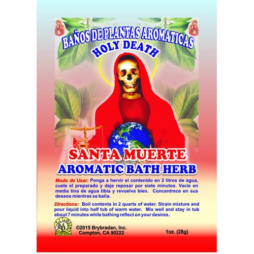 1 PC Aromatic Soothing Herbal Bath HOLY Death Santa Muerte BANO DE PLANTAS AROMATICAS - Made in USA - 1 OZ