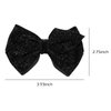 2pcs Velvet Hair Bows 4" Glitter Black Velvet Ribbon Alligator Clips Barrette Cute Fall Bowknot Decor Accessories for Little Teen Toddler Baby Girls Kids