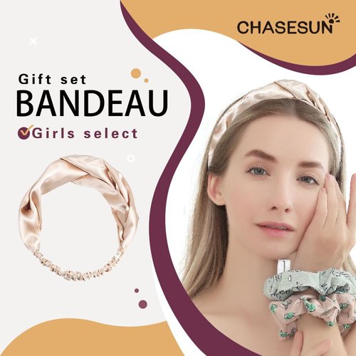 Spa Headband Satin Hair Band Makeup Headband Satin Headband Elastic Headband Silky Hair Wrap Hair Band for Washing Face Head Wrap Adjustable SPA Satin Headband Spa Facial Makeup Headbands Pink