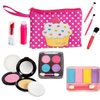 Beverly Hills Pretend Makeup Toy Set, My First Princess Cosmetic Beauty Set for Little Girls, Kids Pretend Play, Dress Up with Stylish Polka Dotted Make Up Bag