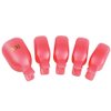 Yimart Pack of 10 Reusable Plastic Toenail Nail Art Soak Off Cap Clip UV Gel Polish Remover Wrap Tool (Pink)