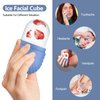 Ice Roller for Face and Eye, Silicone Ice Facial Roller Ice Holder, Face Ice Mold Skin Care, Face Icers Reusable Ice Cube Roller for Shrink Pores Anti Wrinkle Reduce Puffiness, Blue