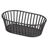 G.E.T. 4-31892 Black 8.5" x 5.5" Stackable Tuscan-Style Oblong Wire Basket Iron Powder Coated Wire Baskets Collection