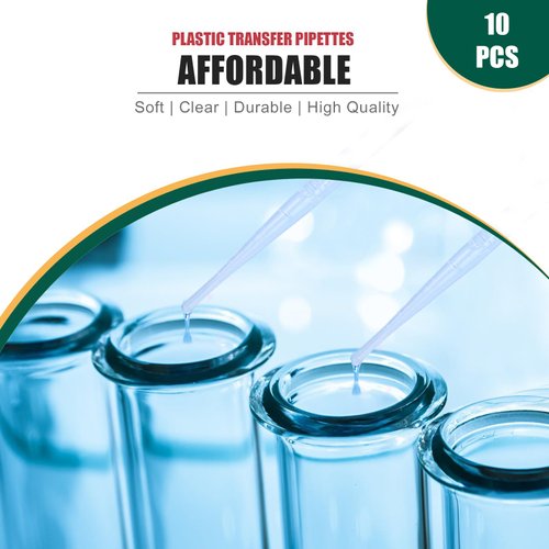 moveland 3ML Plastic Pipettes Disposable Eye Dropper Pipettes, Premium Graduated Pipettes Essential Oil Transfer for Makeup Tool, Science Class, Crafting, DIY Ar, 10 PCS