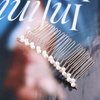 Allereyae Pearl Hair Comb Barrette Pearl Hair Barrette Comb Faux Pearl Wedding Headpieces French Pearl Head Comb Clip Decorative Headwear Bride Hair Accessories for Women and Girls (Style C)