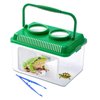 Bug Catcher Kit for Kids,Educational Bugnoculars Bug Viewer Container with Tweezers Built in Double 5X Magnifier and Ruler to Catch & Observe Spider Frog Butterfly Fish Silkworm and Reptile (Green)
