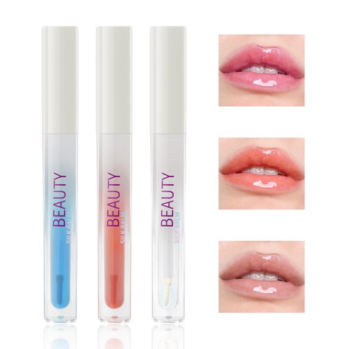 AFGHOUZ 3 Colors Lip Gloss Set, Liquid Lip Glow Oil Silk Balm, Hydrating Nourishing Lip Gloss Oil, Shimmer Long Lasting Lip Makeup for Women